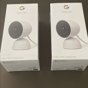 Google nest cameras, brand new in packaging. Listing is for 2 cameras
